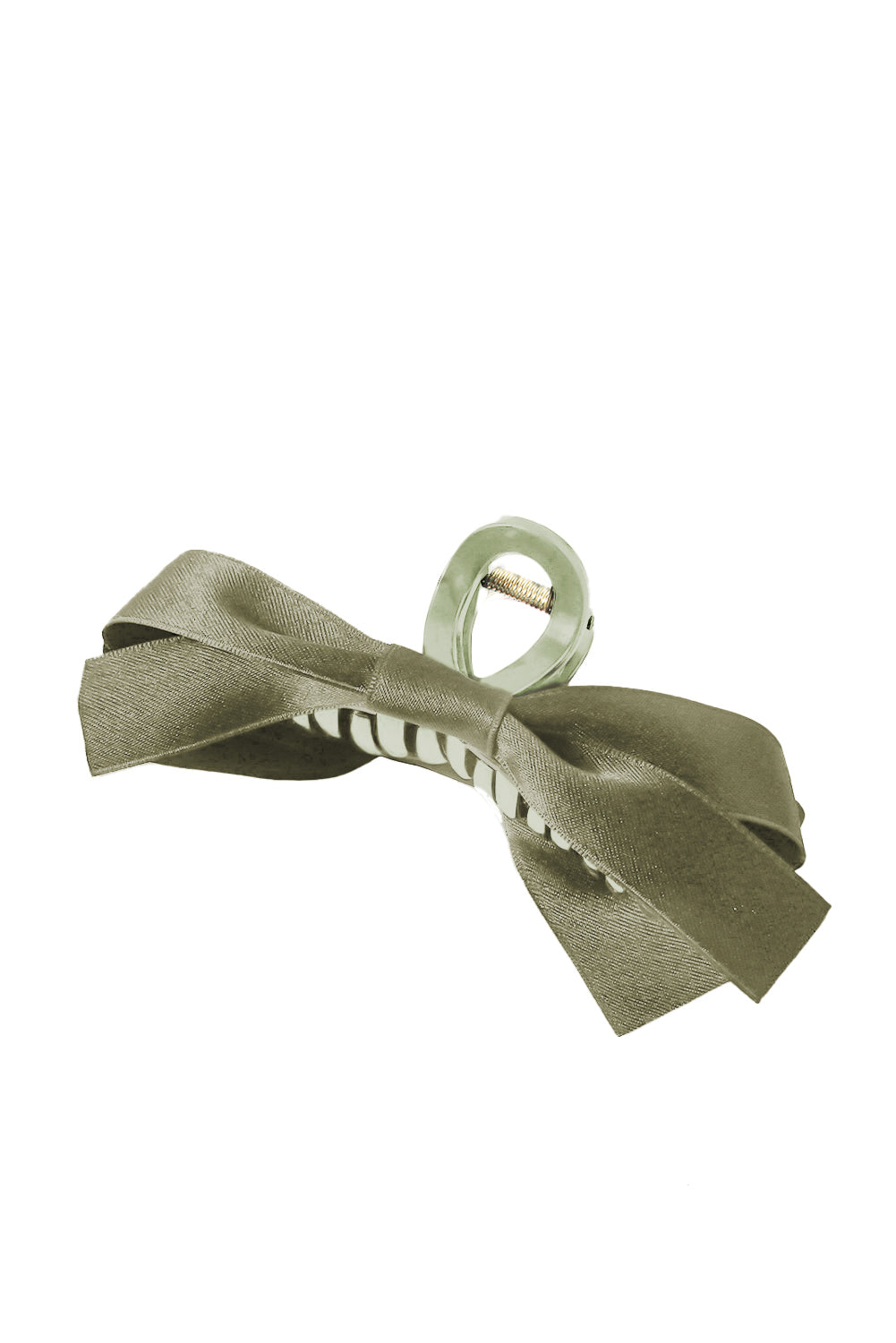 Pink Solid Color Ribbon Bow Decor Hair Clip